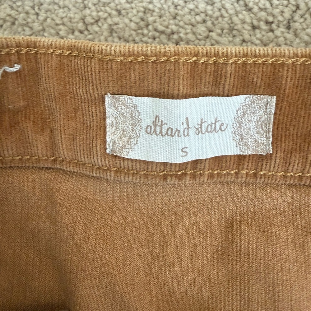 Altar'd State Camel Corduroy Skirt Small - Picture 3 of 4